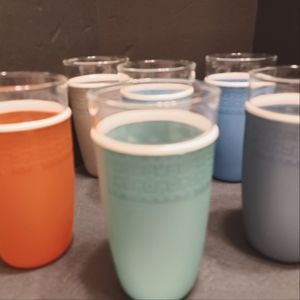 6 PC. Set, MCM, hot/cold insulated plastic/glass drink ware.